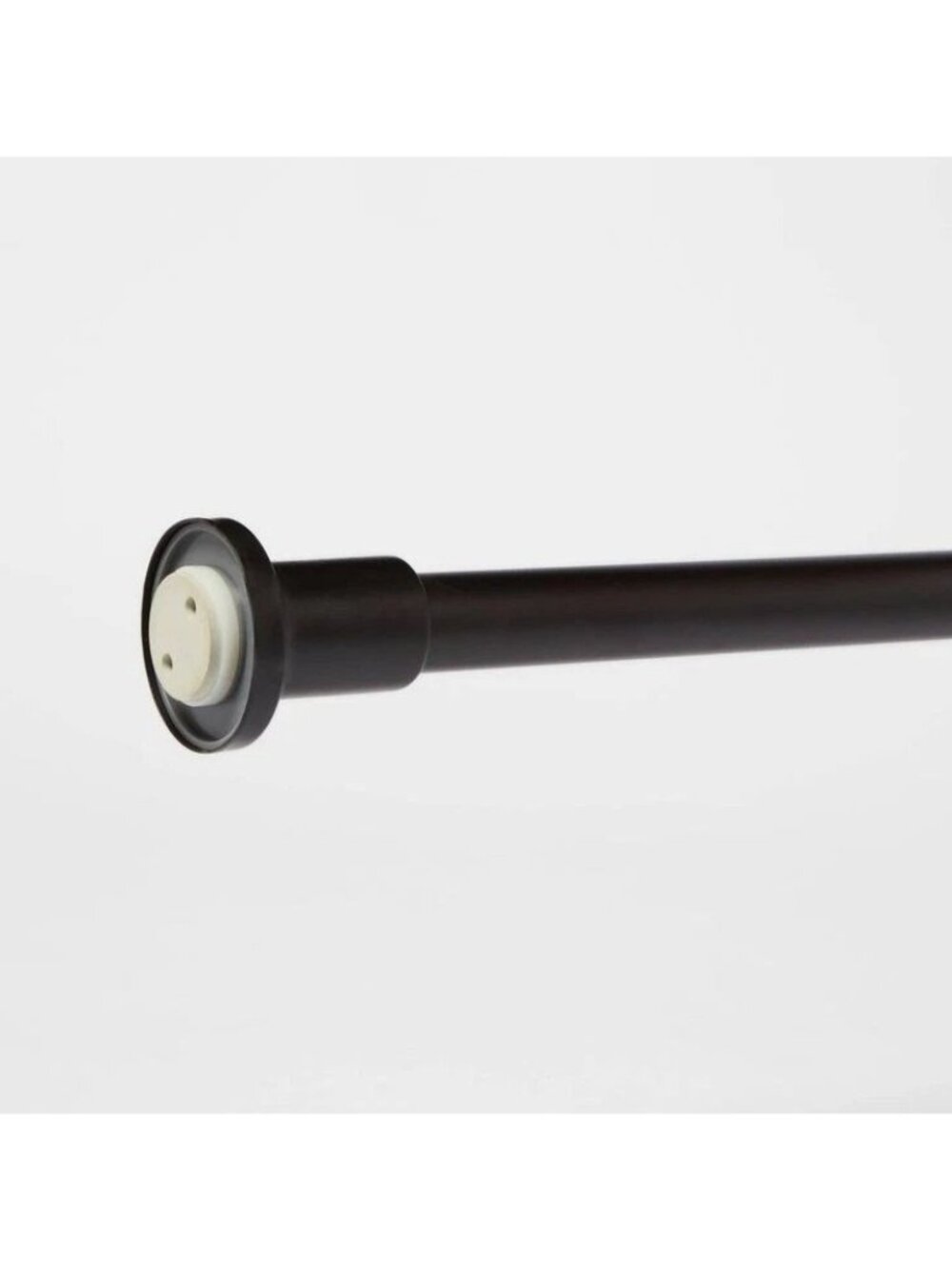Dual Mount Bronze Finish Cast Finial End Shower Curtain Rod 46" to 72" Long